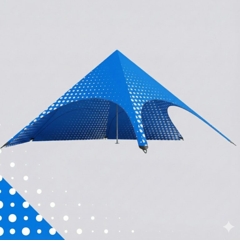 Star Tent advertising tent in the shape of a star