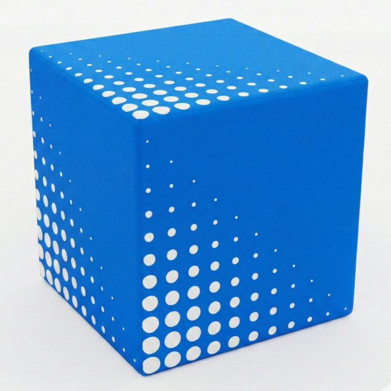 Cube foam advertising pouf