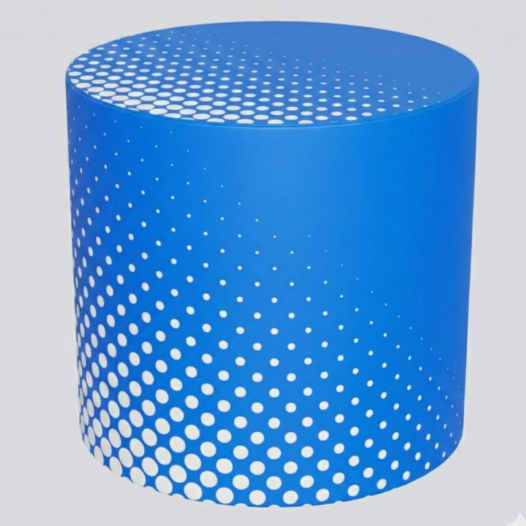 Roller advertising pouf