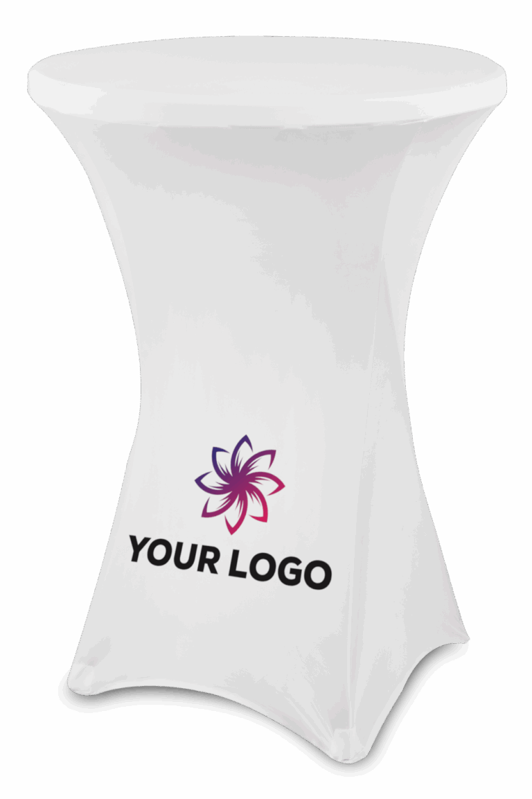 Promotional cover for a cocktail table - elastic cover with logo