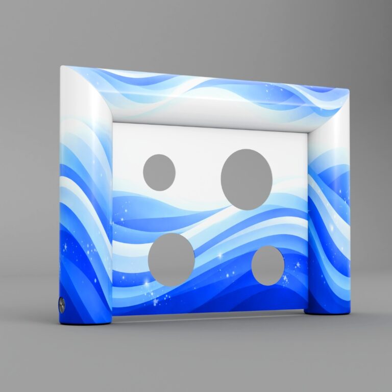 Pneumatic goal for throws