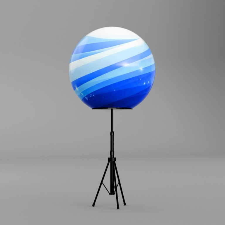Advertising balloon on a flash pole